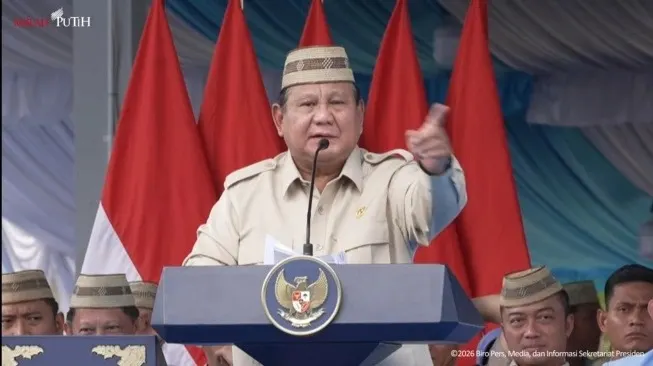 Presiden Prabowo Subianto memberikan sambutan pada puncak Pekan Nasional (Penas) Petani dan Nelayan XVII di Gorontalo, Rabu (24/6/2026).